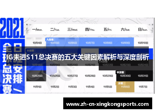 IG未进S11总决赛的五大关键因素解析与深度剖析