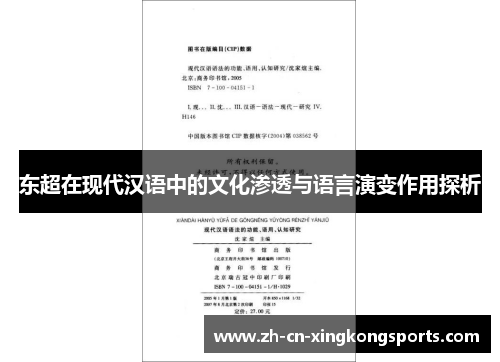 东超在现代汉语中的文化渗透与语言演变作用探析